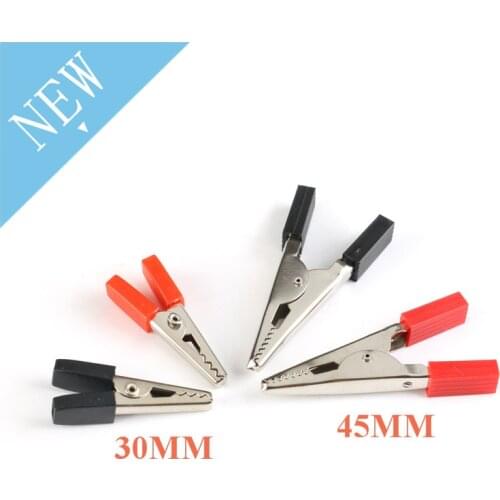 10PCS Alligator Clips 30mm/40mm Battery Clip Crocodile Car Caravan Van Battery Test Lead Clips Electrical Tool