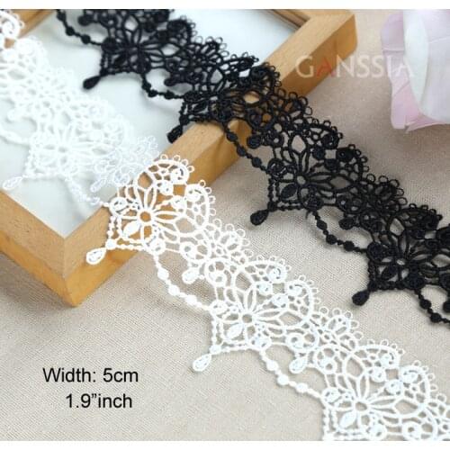 1yard Width:5cm Classical Court Water Dripping Water Soluble Lace Trims for Garment Sewing Accessories (ss-1006)