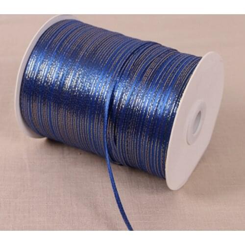 3mm 1/8" solid satin ribbon w/gold wedding decoration candy cake wrapping craft accessories scrapbook material 20yards 40