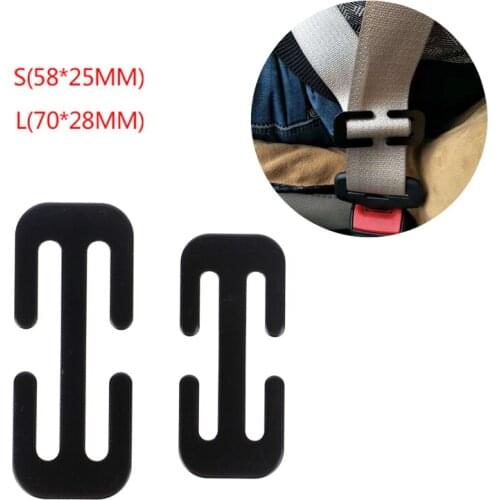 58/70MM Black Car Metal Safety Seat Belt Adjuster Automotive Locking Clip Belt Clamp Seat Belts Accessories