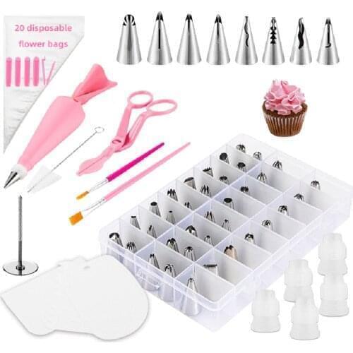 83pcs Cake Piping Nozzles Pastry Bag Kit DIY Cake Decorating Tools Icing Piping Cream Reusable Kitchen Accessories