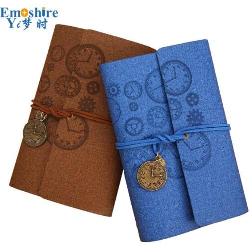 A6 Loose-leaf Retro Strap Creative Hand NoteBook Portable Hand NoteBook Smooth Surface Brand Notebook Custom Daily Memo Pad 172