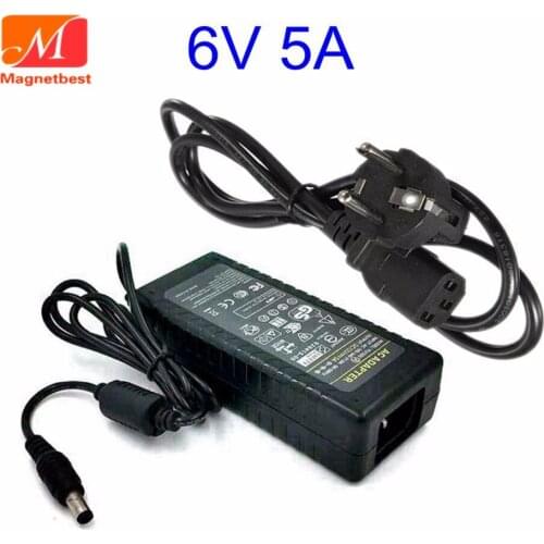 6V 5A 30W AC DC Adaptor With IC Chip Power Supply Adpater 6V5A Charger Transformer With AC Cable For LED Strip Light CCTV