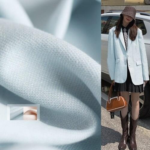 White Waxberry Pink Blue Yarn Dyed Linen Flax Fabrics Garment Material Autumn Women Suit Coat Dress DIYSewing Cloth Freeshipping