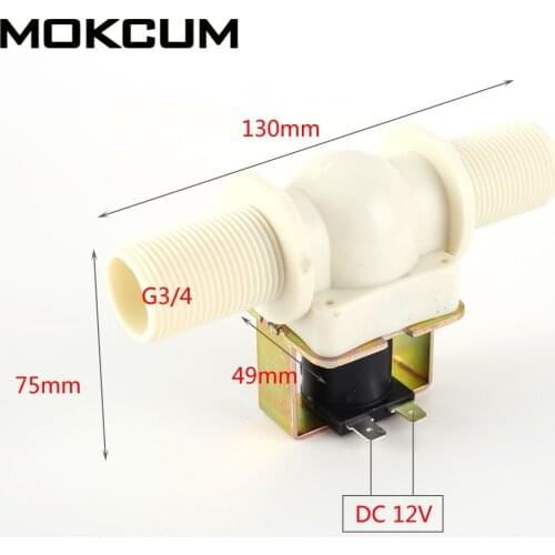 DC 12V 25mm 0.02-0.8MPa 3/4" pipe drain valve Electric Solenoid Valve G3/4 Normally Closed valve NC Water Inlet Flow Switch