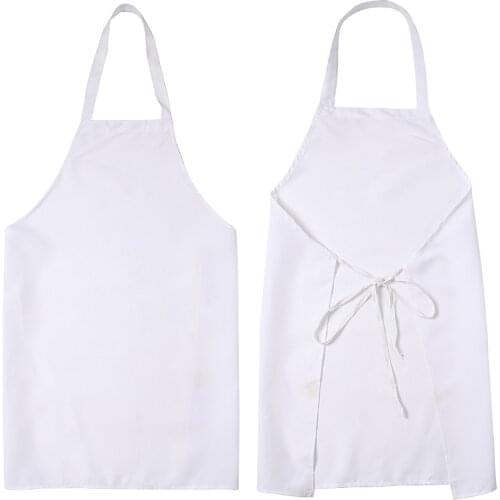 10pcs/lot Blank Adult Polyester Apron DIY Printing Cooking Apron Kitchen Sublimation Heat Press Aprons Neck Strap