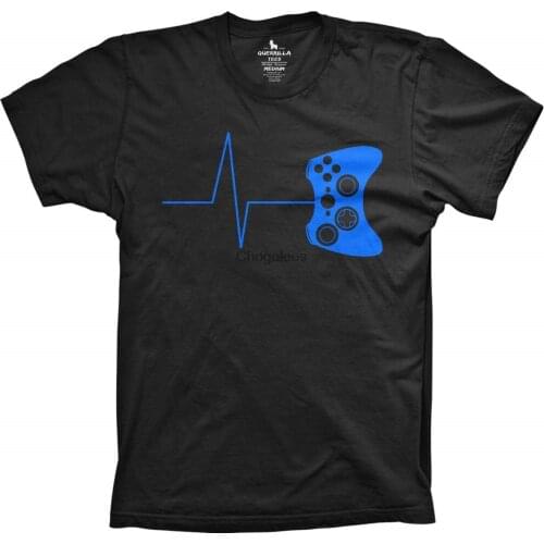 Guerrilla Tees Heartbeat of a Gamer Tshirt Funny Gaming Video Game Shirt