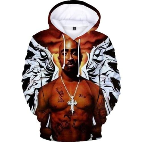 Rapper Tupac Shakur 3D Print Hoodie Men Women Fashion Hoodie Tupac Print Hooded Sweatshirt Hip Hop Streetwear Sweatshirt Jacket