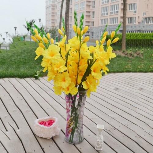 Artificial Fake Silk Flower Artificial Gladiolus Art Arrangement 8 Color