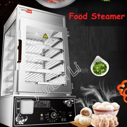 Commercial Electric Steamer Bread Steaming Machine Surrounded Toughened Glass Commerical Bun Bread Steamer Bread Maker ASQ-500