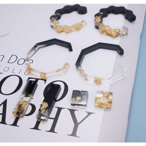 Resin Crystal Epoxy Mold Earrings Pendant Casting Silicone Mould DIY Crafts Jewelry Making Tools W0YA