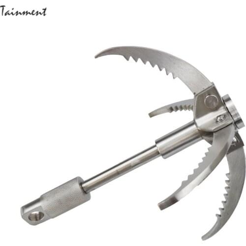 Climbing Hook Safety Portable Multifunction Gravity Hook Foldable Grappling Claw Outdoor Climbing Accessories Stainless Steel