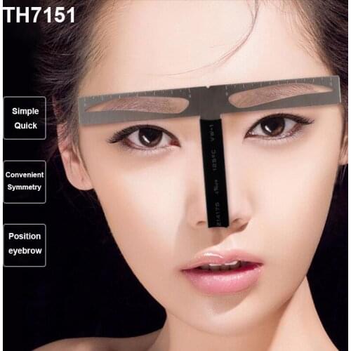 Stainless Steel Microblading Eyebrow Ruler Stencil Permanent Makeup Accessories 3D Eyebrow Shaping Measure Tools Tattoo Supplies