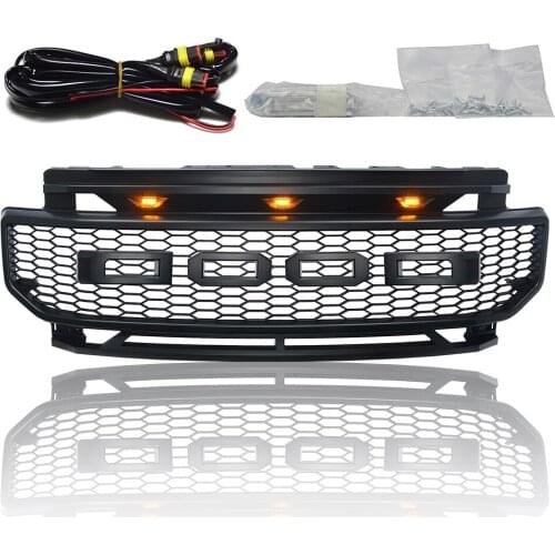Modified For F250 For F-250 Radiator Grille 2020 2021 Front Bumper Grills Mesh Cover Racing Grill Front Grills Raptor Grille