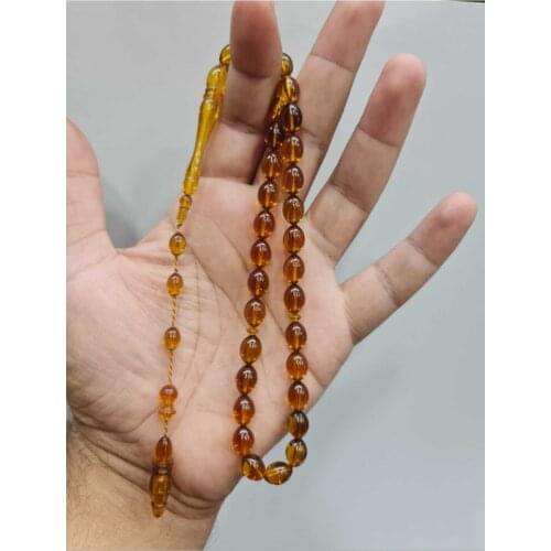Islamic Tasbih Muslim Rosary Beads 33 Prayer Rosary For Men Bracelet For Men Accessory amber oltu amber stone Handmade Turkey