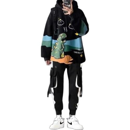 Tracksuit Men Trend Autumn And Winter Suit Men 2022 New T-Shirt Korean Fashion Loose Sweater Overalls Casual Two Piece Set