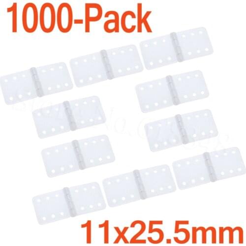 Wholesale 1000pcs/Lot Plastic Nylon Pinned Hinges 11x25.5 mm For RC Model Airplane Parts Replacements