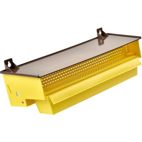 Beekeeping Plastic Pollen Trap Yellow with Removable Ventilated Pollen Tray Reusable durable Non-toxic Pollen Collector Supplies