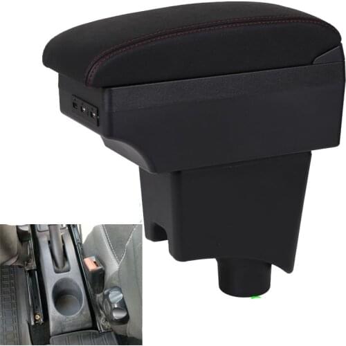 Armrest box For Renault Dacia Sandero Logan USB Charging heighten Double layer central Store content ashtray in car accessories