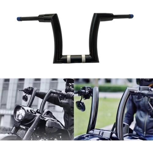 Motorcycle 12" 14" 16" Z Bar Drag Bars Black For Harley Fat Boy Classic Deluxe Softtail Slim Dyna Low Rider Street Bob
