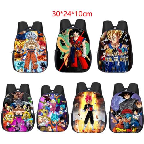 2021 New 11inch Dragon Ball Z Goku Vegeta Backpacks Anime Print Bag for Children Girl Boys Birthday Gift Kindergarten School Bag