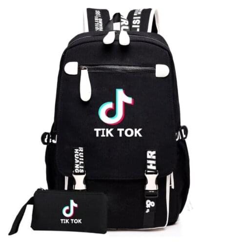 TIK TOK USB Charge Backpack Casual School Bag For Teenager Boys Girls Childrens Schoolbags Laptop Mochilas