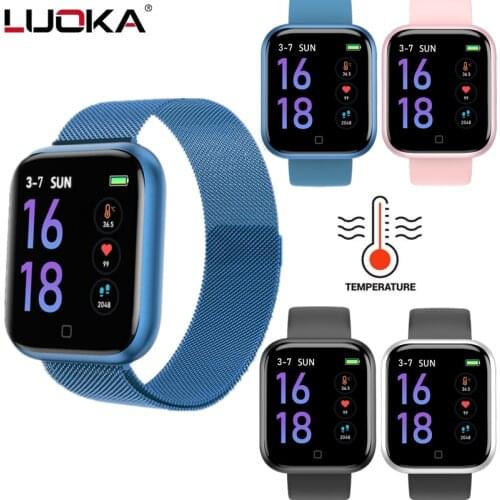 T80S Smart Watch Sport Temperature Fitness tracker Heart Rate Monitor Blood Pressure Men women smartwatch for ios android phones
