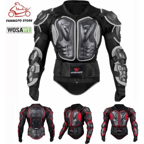 WOSAWE Sports Motorcycle Armor Protector Jacket Body Support Bandage Motocross Guard Brace Protective Gears Chest Ski Protection
