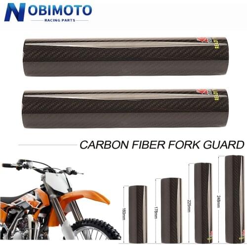 160mm 178mm 225mm 248mm Carbon Fiber Front Fork Guard Wrap Cover Skin Universal Motocross Pit Dirt Bike Protector Shock Absorber