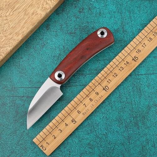 Yellow Sandalwood Razor Wild Survival Tool Outdoor Tactical Hunting Folding Knife Outdoor Survival Knife Sharp EDC Tool