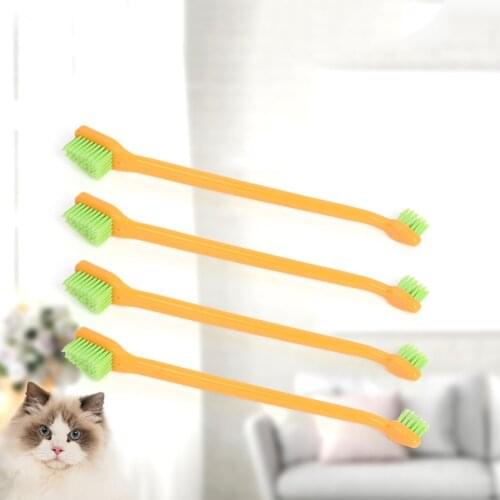 Dogs Toothbrush Plastic Soft Hand-Held Pet Dental Brush Dog Finger Brush Dog Bad Breath Dental Care Tartar Dog Clean Supplies