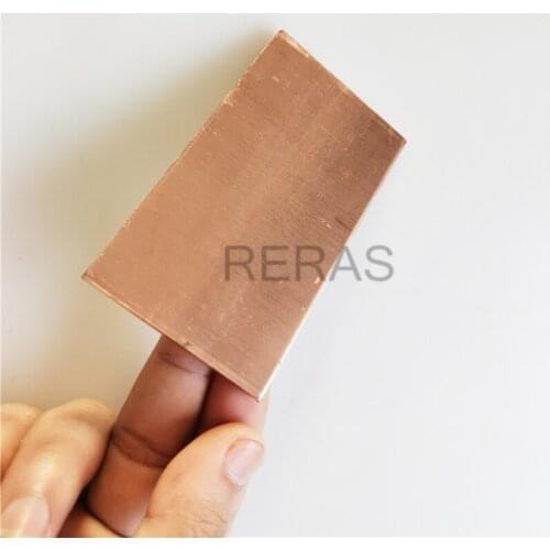 1pc 99% High Purity Copper Strip C1100 Cu Metal Copper Sheet Plate 4mm*55mm*100mm 0.158"x2.1"x4" DIY CNC PCB Kit Laminate