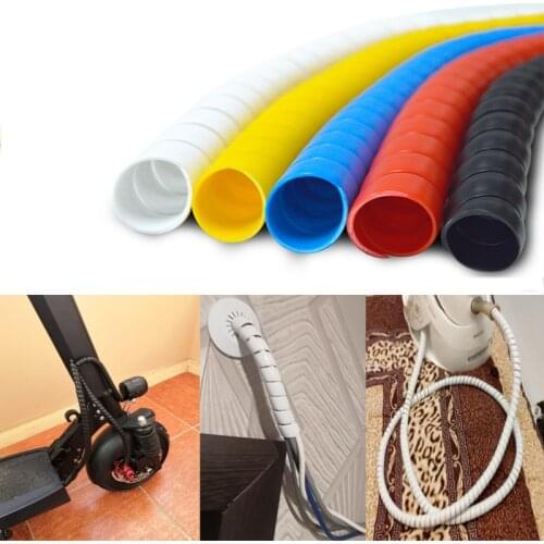 10/14mm 2m Line Organizer Pipe Protection Spiral Wrap Winding Cable Wire Protector Cover Tube #125