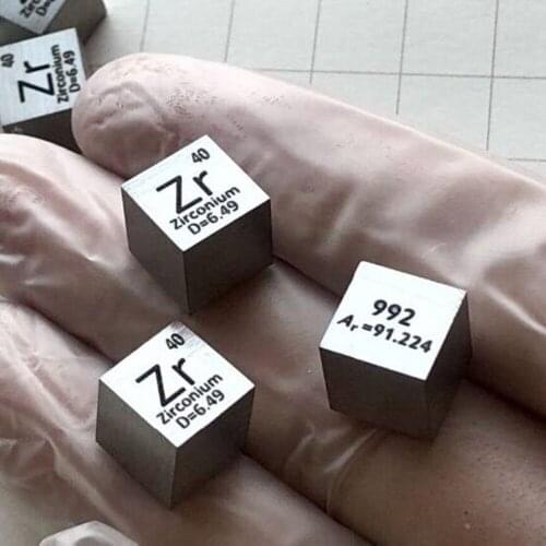 10mm Zr≥99.2% Zirconium Zr Cube Periodic Table Of Elements Cube Hand Made Science Educational DIY Crafts Display