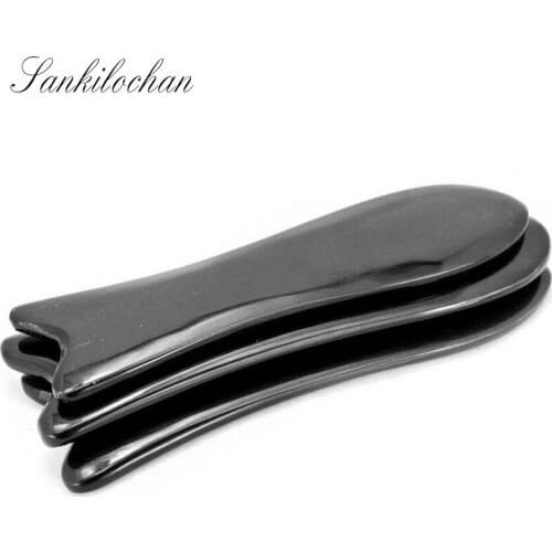 10pcs Natural Buffalo horn SPA Scraping Plate Body Massager Chinese Traditional Acupuncture Massage Gua Sha Board Scrape Therapy