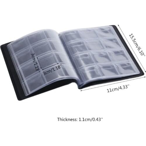 120 Pockets Coins Holder Album Book Coin Collection Album Book Money Penny Organizer Storage Bag
