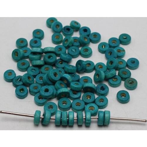 500 Blue 8X3mm Column Heishi Wood Beads~Wooden beads