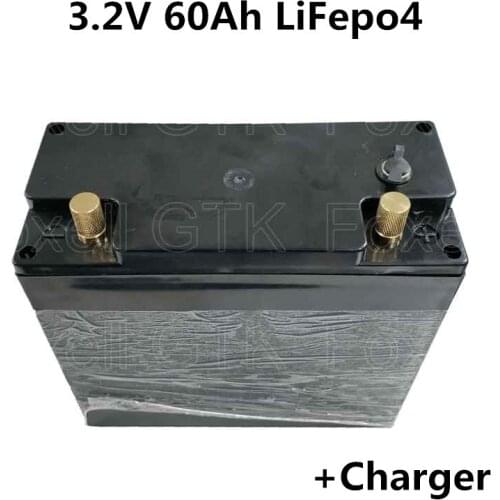 3.2V 60Ah 26650 LiFepo4 battery pack for back up power telecom UPS power motor Emergency power supply+Charger