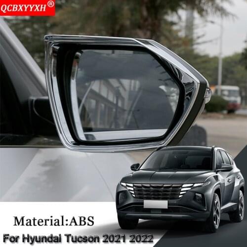 Car Styling Car Rearview Mirror Rain Eyebrow Sequins Auto Rainproof Stickers Auto Accessories For Hyundai Tucson NX4 2021 2022
