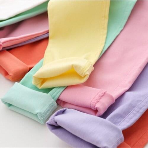 Candy Color Kids Girls Pants Soft Skinny Pencil Pants Leggings Slim Full Trousers For Baby Girls Spring Summer Pant 2-11 Years
