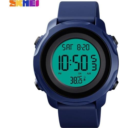 SKMEI Sport Watches Men Digital Wristwatches Man Clock Temperature Measurement 5Bar Waterproof Luminous Male Relogio Masculino