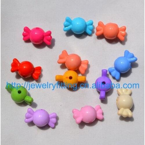 DIY fashion jewelry Accessory,22*12MM Acrylic Sugar Beads,Cartoon Sugar,Mix Color,Children handcraft