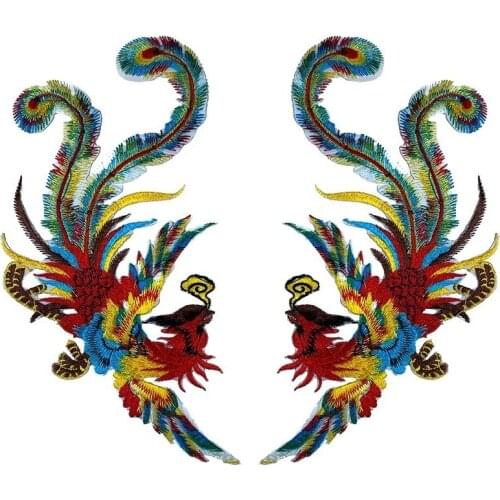 Fine Embroidered Iron On Peacock Patch Sewing Phoenix Stickers DIY Dress Jeans Badge Handmade Patchwork Garments Accessories