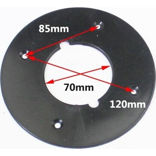 Multifunctional Black Circle Shape Electric Router Plastic Base For 3612 3612C Baseplate Models Engraving Machine