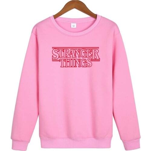 Stranger Things Printed Hoodies Sweatshirts Red White Letter Warm Pullover Turtleneck hip hop Tracksuit Women/men Clothes Tops