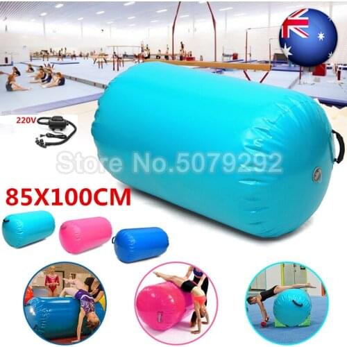 Mint Green Inflatable Yoga Roller For Gymnastics Customized Size 100*85cm/60cm Dia Air Roller/Barrel Inflatable Air Track Roller