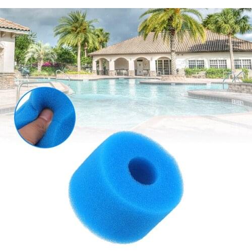 Sky Blue Reusable Swimming Pool Foam Filter Sponge Intex Type A Washable Biofoam Cleaner Swimming Pool Accessories