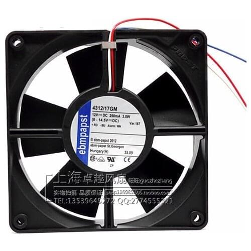 New original 4312 / 17GM 12V 3W 120 * 32mm high-end equipment axial fan