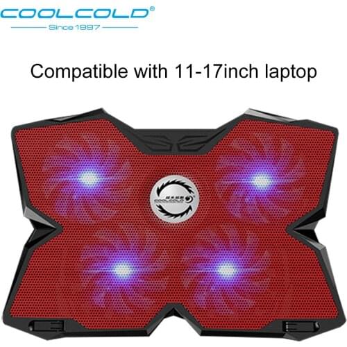 Laptop Cooling Pad Air-cooled USB Powered Gaming Notebook Cooler Stand With 4 Fan For 11'' 12'' 15.6'' 17'' Notebook