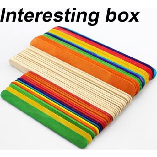 Ice-cream stick popsicle stick wood chip small wooden strip DIY handmade cottage disposable construction model material